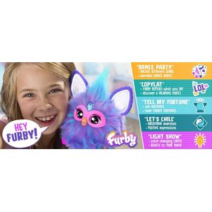 Furby Purple Plush Interactive Toy Light & Sound