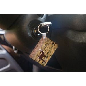 Sleutelhanger - Alpaca - Bruin - Natuur - Uitdeelcadeautjes - Plastic