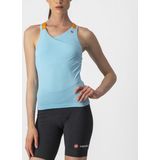 Castelli Fietsshirt mouwloos Dames Blauw Oranje - SOLARIS TOP SKYLIGHT-POP ORANGE-L