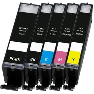 ABC huismerk Set 5x inkt cartridge geschikt voor Canon 525 526