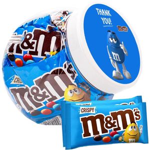 M&M's Crispy chocolade - ""Thank You"" - chocoladecadeau - bedankt - in herbruikbare pot - 360g