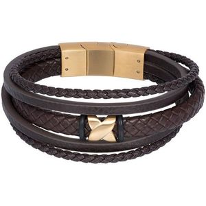 iXXXi-Men-Elias-Goud Mat-Heren-Armband (sieraad)-19cm