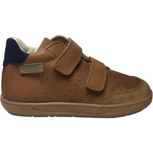 Naturino Barefoot - Smartiney - Mt 31 - velcro's effen hoge lederen sneakers - cognac/navy