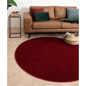 Rond vloerkleed Fine - rood 240 cm rond