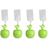 Esschert Design Tafelkleedgewichten appels - 4x - groen - kunststof - voor tafelkleden en tafelzeilen