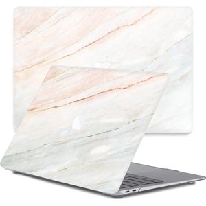 Lunso Geschikt voor MacBook Air 13 inch (2010-2017) cover hoes - case - Marble Aiden