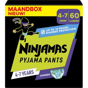 Pampers Ninjamas - Pyjama Pants Nacht - Jongen - 4/7 jaar - Maandbox - 60 luierbroekjes