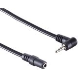 2,5mm Jack haaks (m) - 3,5mm Jack (v) adapter - 0,20 meter