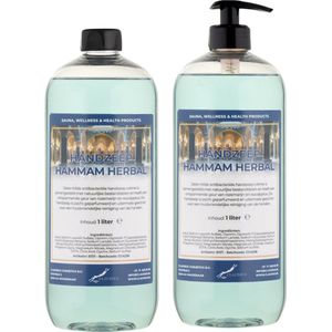 Handzeep Hammam Herbal 1 liter - met gratis pompje - set van 2 stuks