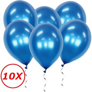 Blauwe Ballonnen Verjaardag Versiering Helium Ballonnen Gender Reveal Feest Versiering Babyshower Blauw - 10 Stuks