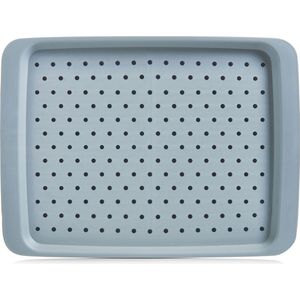 Zeller dienblad - antislip - blauw - kunststof - 35 x 26 cm