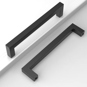 10 stuks meubelgrepen roestvrij staal zwart kastgrepen keukengrepen 160 mm gatafstand laden handgrepen ladegrepen handgrepen handgrepen voor keukenkasten kledingkast