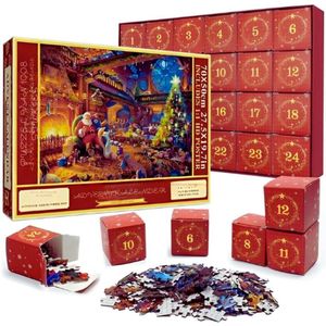 ADVENTSKALENDER 2024 – Kerst-Jigsaw Puzzel 1008 Delen – 24 Dozen – Aftellen naar Kerstmis voor Kinderen – Kerstcadeau voor Jongens en Meisjes – 70 x 50 cm