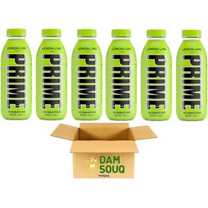 Damsouq® PRIME Hydration Drink Multipak Lemon Lime Fles (6x500ML) (STATIEGELD FLES)