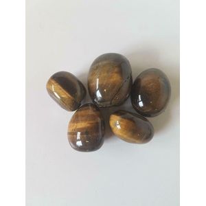 Tijgeroog - Edelsteen - knuffelstenen - Trommelstenen - 100 gram - 4 tot 5 steentjes