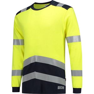 Tricorp 103003 T-Shirt Multinorm Bicolor - Fluo Geel/Inkt - XS