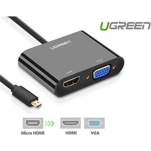 Micro HDMI to HDMI and VGA Converter Adapter Black UG290