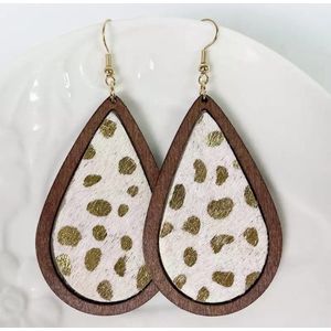 Jomide Oorhangers - Goudkleurig/Beige - Haren