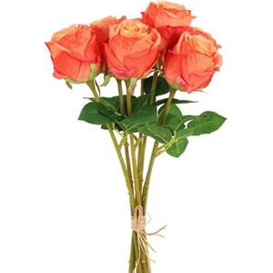 Countryfield bos Rozen Zalm Oranje 60 cm 7 stuks