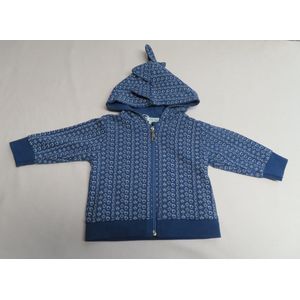 Gilet - Jongens - Blauw , Wit - Dino - 1 jaar 80