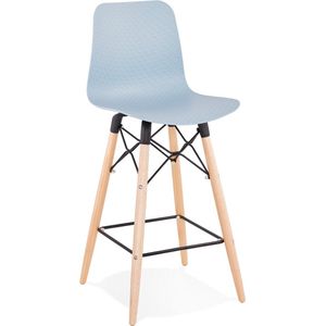 Alterego - MOZAIK MINI - Scandinavische halfhoge kruk - Blauw - 46x46x108 cm