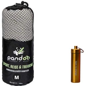 Pandoo Explorer - Sneldrogende handdoek met bamboevezel - Grijs - Ultralicht - Compressie-technologie - Milieuvriendelijk