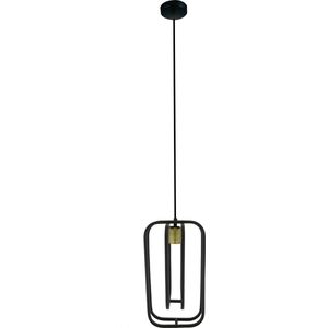 DKNC - Hanglamp metaal - 20.5x20.5x38cm - Zwart