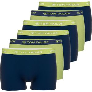 TOM TAILOR Buffer - Heren Boxer Trunk 6 pack - Blauw/Groen - Maat M