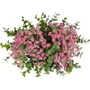 Pakket van 12 kunstbloemen Gypsophila kunstbloemen, perfect voor bruiloftsdecoratie, thuisfeest, decorboeket (roze)