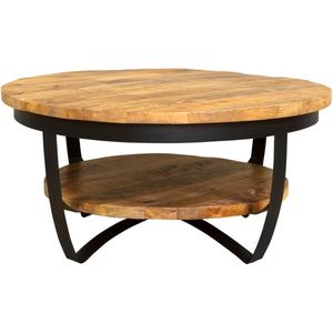 Salontafel naturel | paras | rond | mangohout | 43(h) x 90 cm