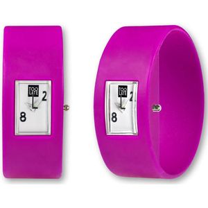 TOO LATE - siliconen horloges - Analog - Violet - Polsmaat M