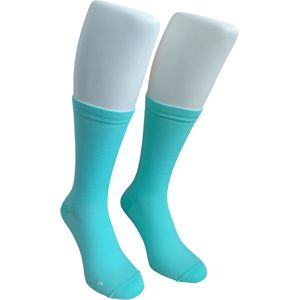 WeirdoSox - Compressie sokken - Kuit hoogte - Steunkousen voor vrouwen en mannen - 1 paar - Mint Groen 43/46 - Ideaal als compressiekousen hardlopen - compressiekousen vliegtuig