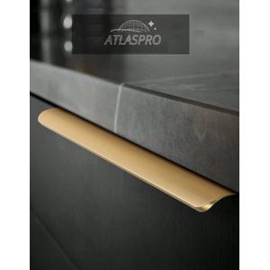 AtlasPro® - Ambiant - 2 stuks - gatafstand 160 mm - Gouden RVS Handgreep met Ronde Afwerking - Luxe Messing Accenten voor Keuken Kasten en Lades - inclusief schroeven - Badkamer - Home Decor - Keukengreep - Kastgreep - Meubelgreep - Huisdecoratie