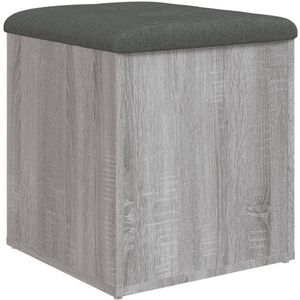 vidaXL Opbergbankje - Grijs Sonoma Eiken - 42x42x45 cm Opbergbankje - Opbergbankjes - Schoenenbankje - Halbankje