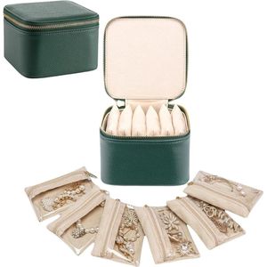 Sieraden Box Organizer Groen - Kleine Box - Juwelen Opbergdoosje