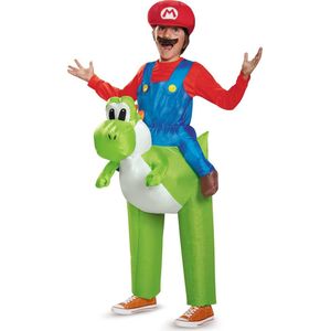 Vegaoo - Opblaasbaar Nintendo Mario op Yoshi kostuum voor kinderen