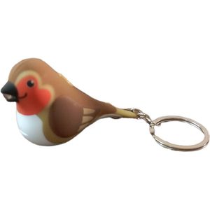 sleutelhanger vogel met licht en geluid - sleutelhanger lampje - cadeau voor de vogelliefhebber - schoencadeau
