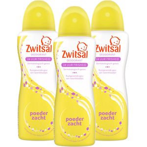 Zwitsal  Deodorant Poederzacht - Deodorant - 3 x 100 ml - Voordeelverpakking