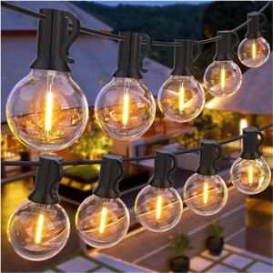 Lichtsnoer Buiten LED 30 Meter - Waterdichte Lichtslinger Met Warm Wit Licht - Energiezuinige Plastic Gloeilampen Voor Tuin, Feest, Kerst En Bruiloft - Binnen En Buiten Gebruik - Energieklasse A+