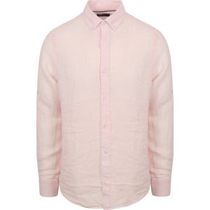 Suitable Overhemd Linnen Lichtroze - Maat 3XL - Heren - Overhemden Casual