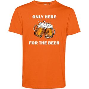 T-shirt Only Here For The Beer | EK 2024 Holland |Oranje Shirt| Koningsdag kleding | Oranje | maat M