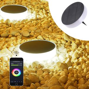 Lueas® - Solar grondspot telefoonbestuurbaar- met app - Zonne-energie - Muurlamp - Lichtsensor - Bluetooth