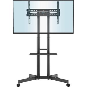 TV Standaard Verrijdbaar voor 32-85 inch LCD LED plasma TV, TV Standaard Wieltjes tot 60kg, TV trolley op Wielen Max VESA 600x400mm