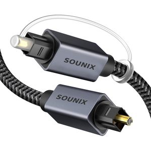 Sounix Toslink kabel - 2 meter - SPDIF - Toslink - Verguld - Toslink Kabel Dolby 5.1 - TV / DVD / CD Soundbars /DAT / PS4 / AV Receivers