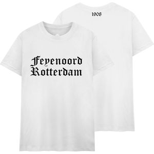 OLD ENGLISCH – BLACK on WHITE (t-shirt) - Feyenoord - Rotterdam - XXL