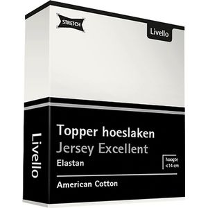 Livello Hoeslaken Topper Jersey Excellent Offwhite 250 gr 140x200 t/m 160x220