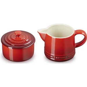 Le Creuset Suiker- en Melkset Kersenrood