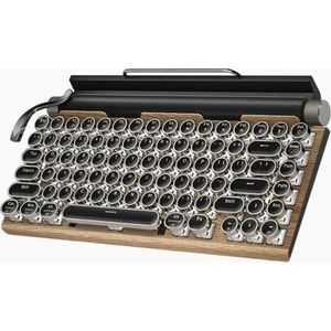 Toetsenbord - Mechanische typemachine, compact toetsenbord met 80% indeling