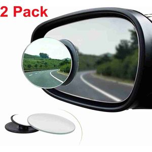Urbankr8® - Dodehoekspiegel auto verstelbaar frameloos rond 360 ° zelfklevende groothoekspiegel 2 stuks
