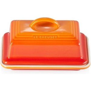 Le Creuset® - Botervloot - Vaatwasserbestendig - Vriezerbestendig - Aardewerk - Oranjerood
